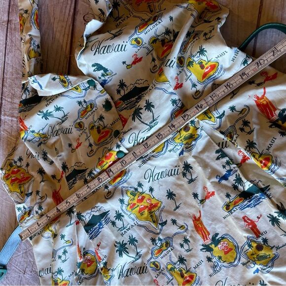 Modcloth Genuine Genius Halter Shirtdress in Island Beige Hawaii Print Size 2X - Picture 8 of 11